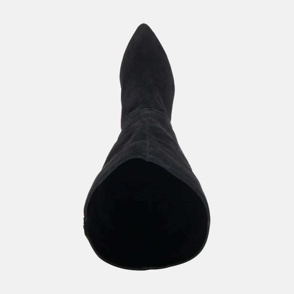 Haze Wide Calf Boots Onyx Suede