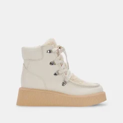 Jasmin Boots Ivory Leather