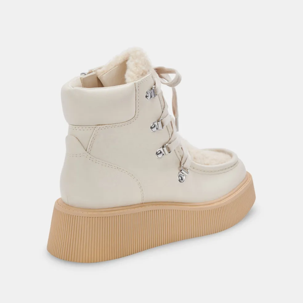 Jasmin Boots Ivory Leather
