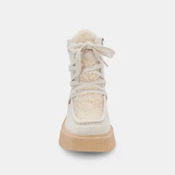 Jasmin Boots Ivory Leather