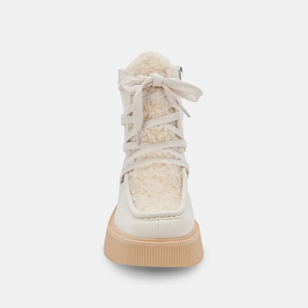 Jasmin Boots Ivory Leather