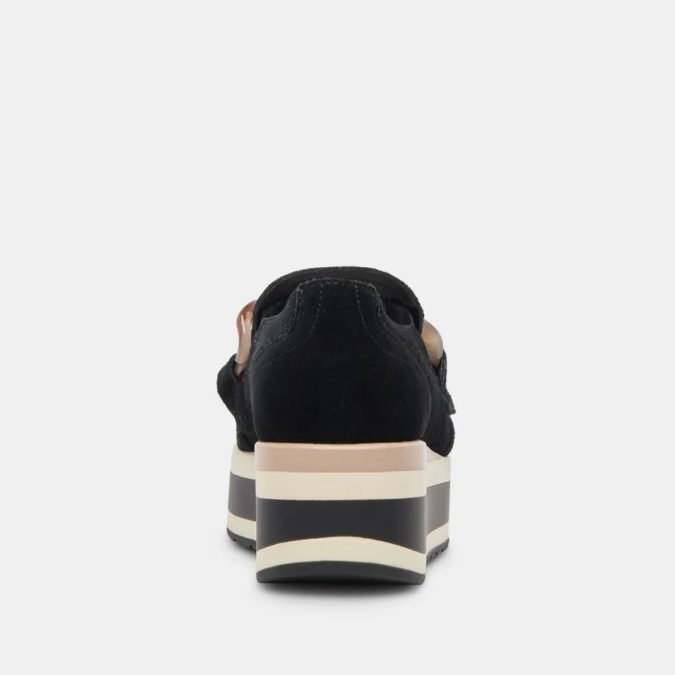 Jhenee Perforated Sneakers Onyx Suede