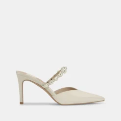 Kanika Pearl Heels Vanilla Silk