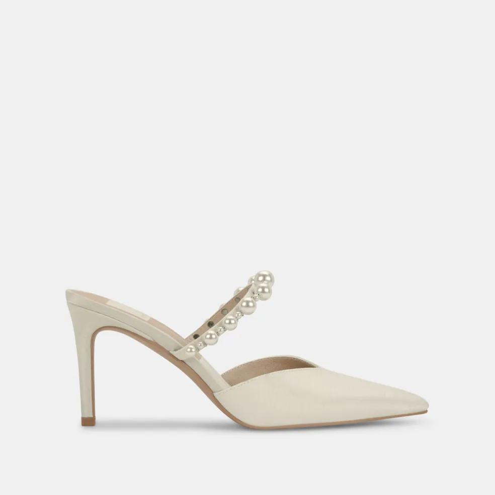 Kanika Pearl Heels Vanilla Silk