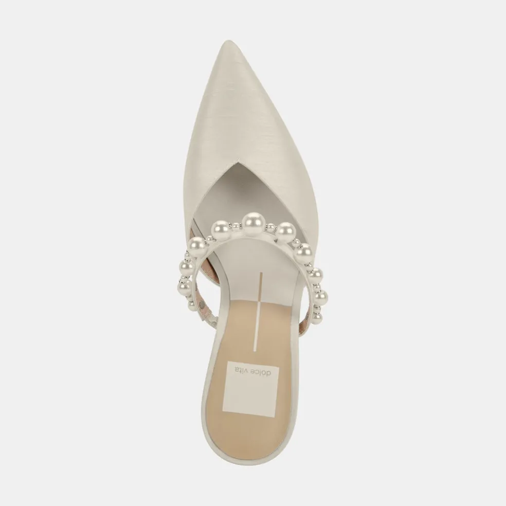 Kanika Pearl Heels Vanilla Silk
