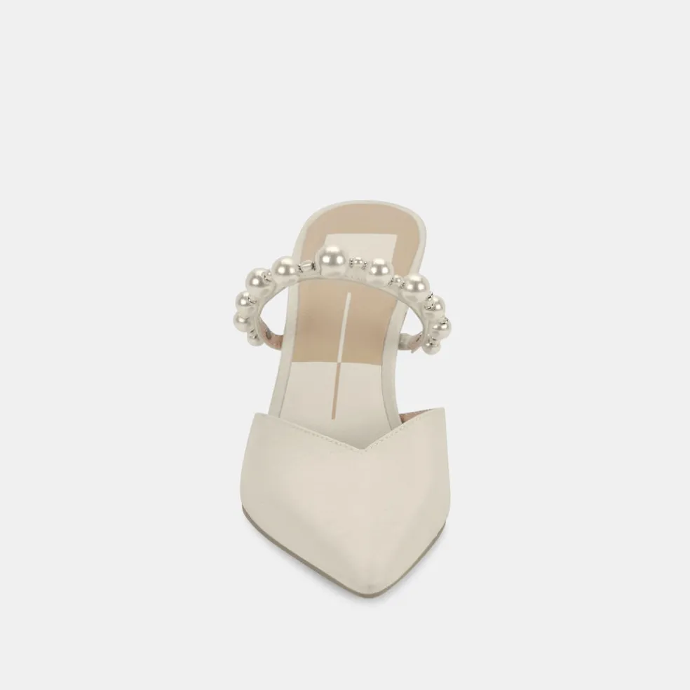 Kanika Pearl Heels Vanilla Silk