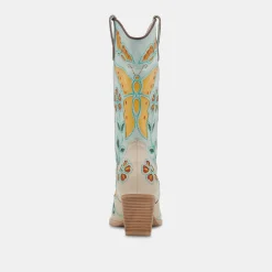 Lelou Boots Ivory Multi Leather