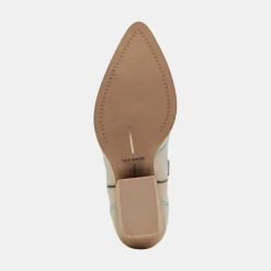 Lelou Boots Ivory Multi Leather