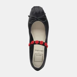 Lilly Ballet Flats Black Multi Satin