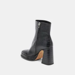 Lochly Boots Noir Embossed Leather