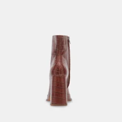 Lochly Boots Walnut Embossed Leather
