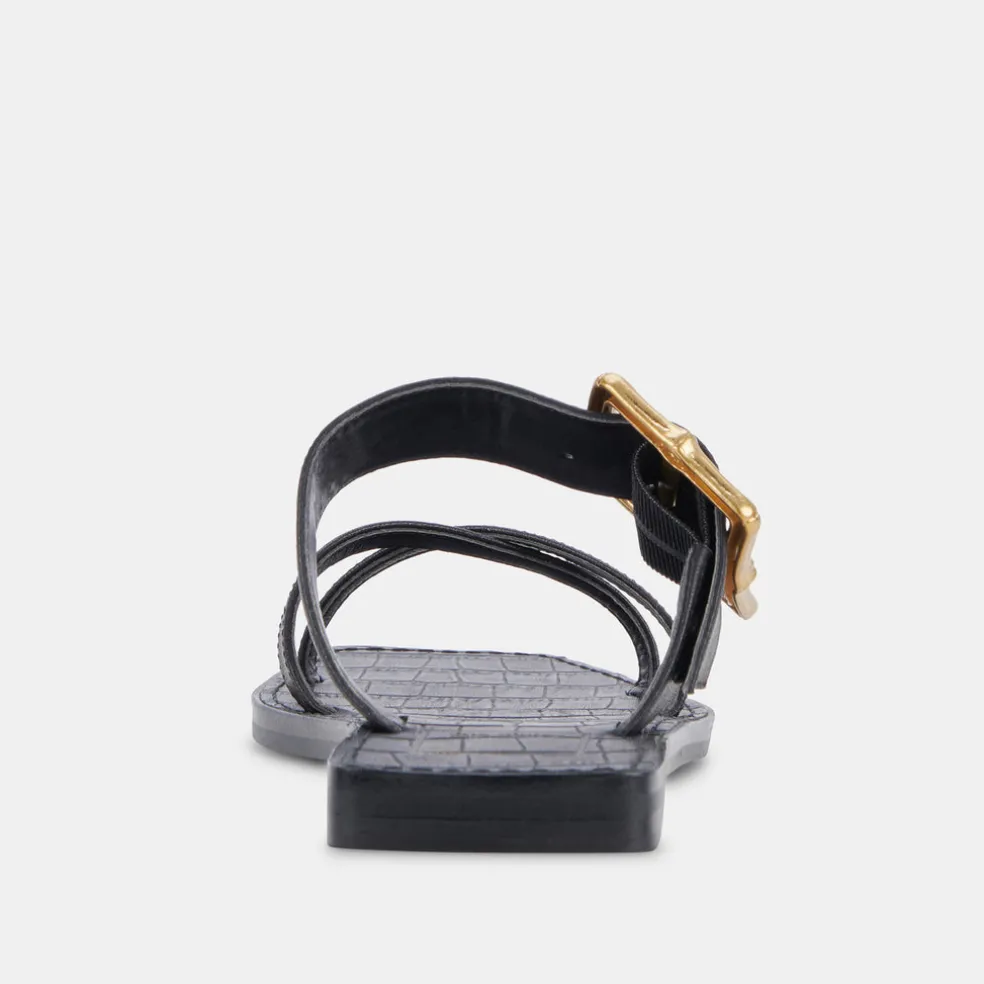 Lowyn Sandals Black Leather