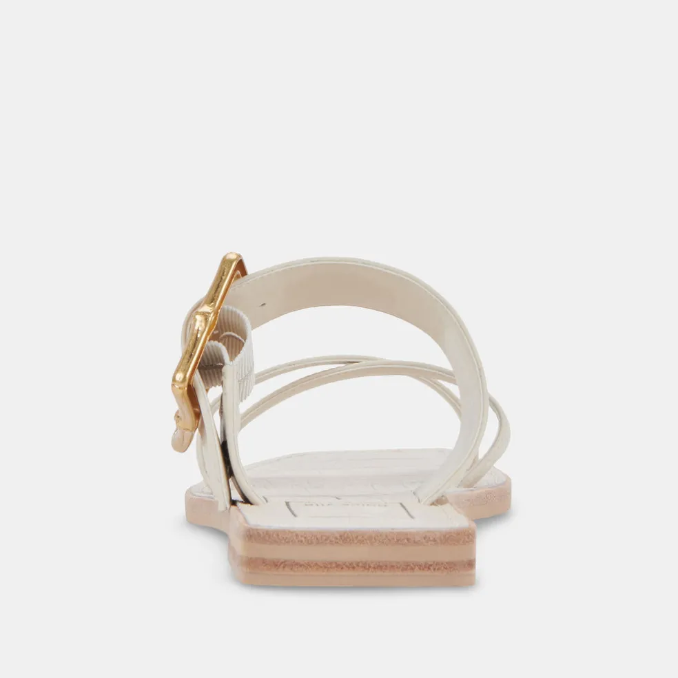 Lowyn Sandals Ivory Leather
