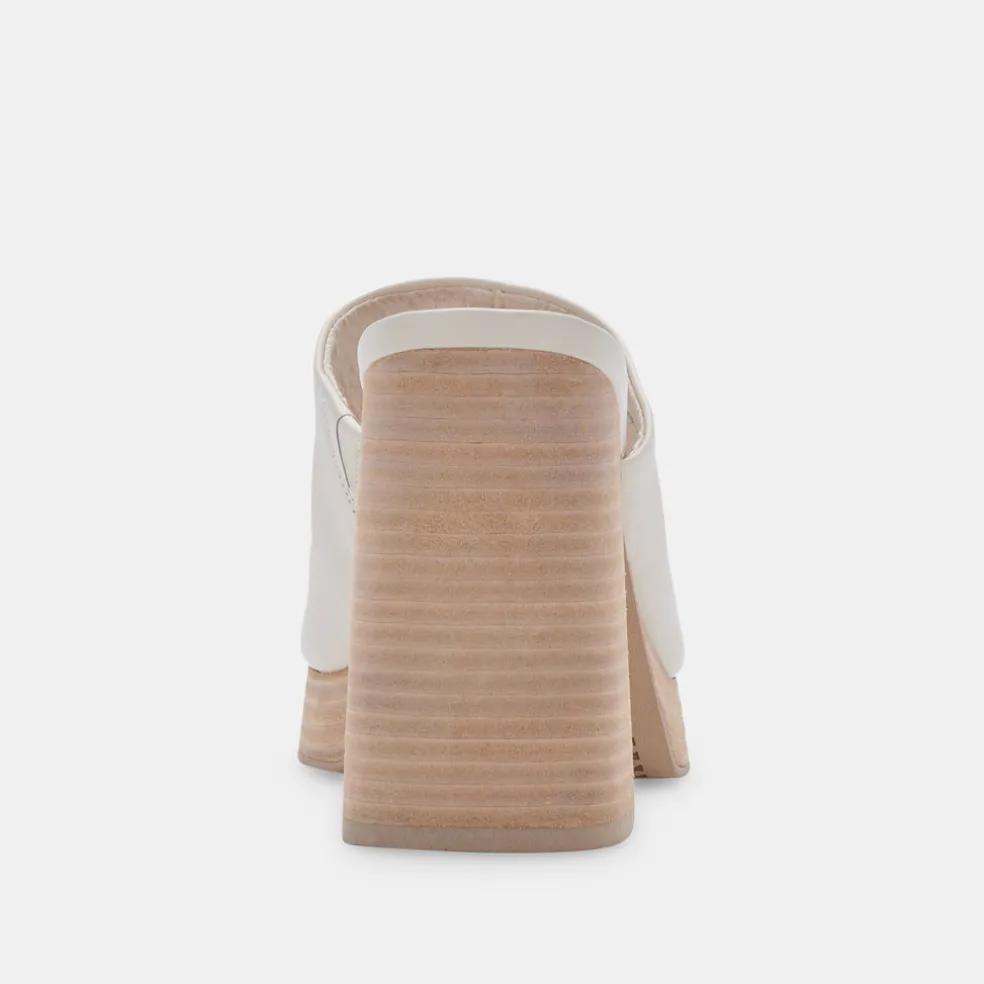 Lukas Heels Ivory Leather