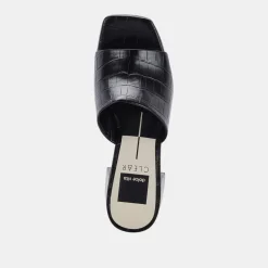 Marsha Heels Noir Embossed Stella