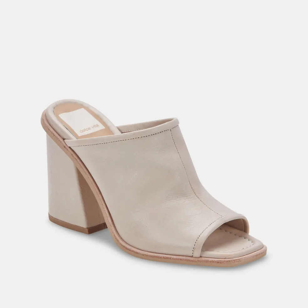 Mavise Heels Cream Leather