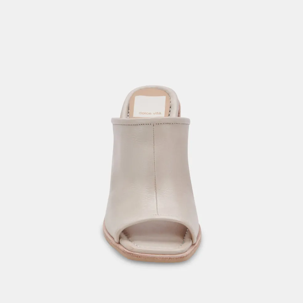 Mavise Heels Cream Leather