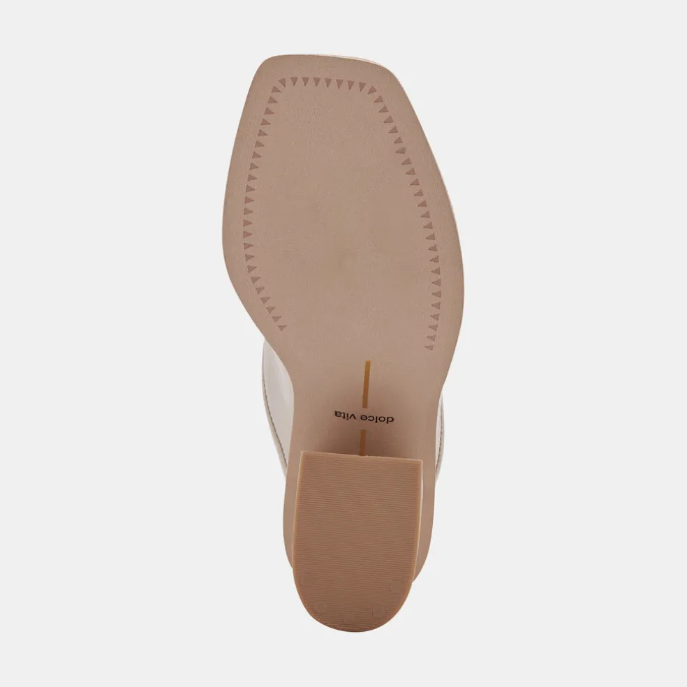 Mavise Heels Cream Leather