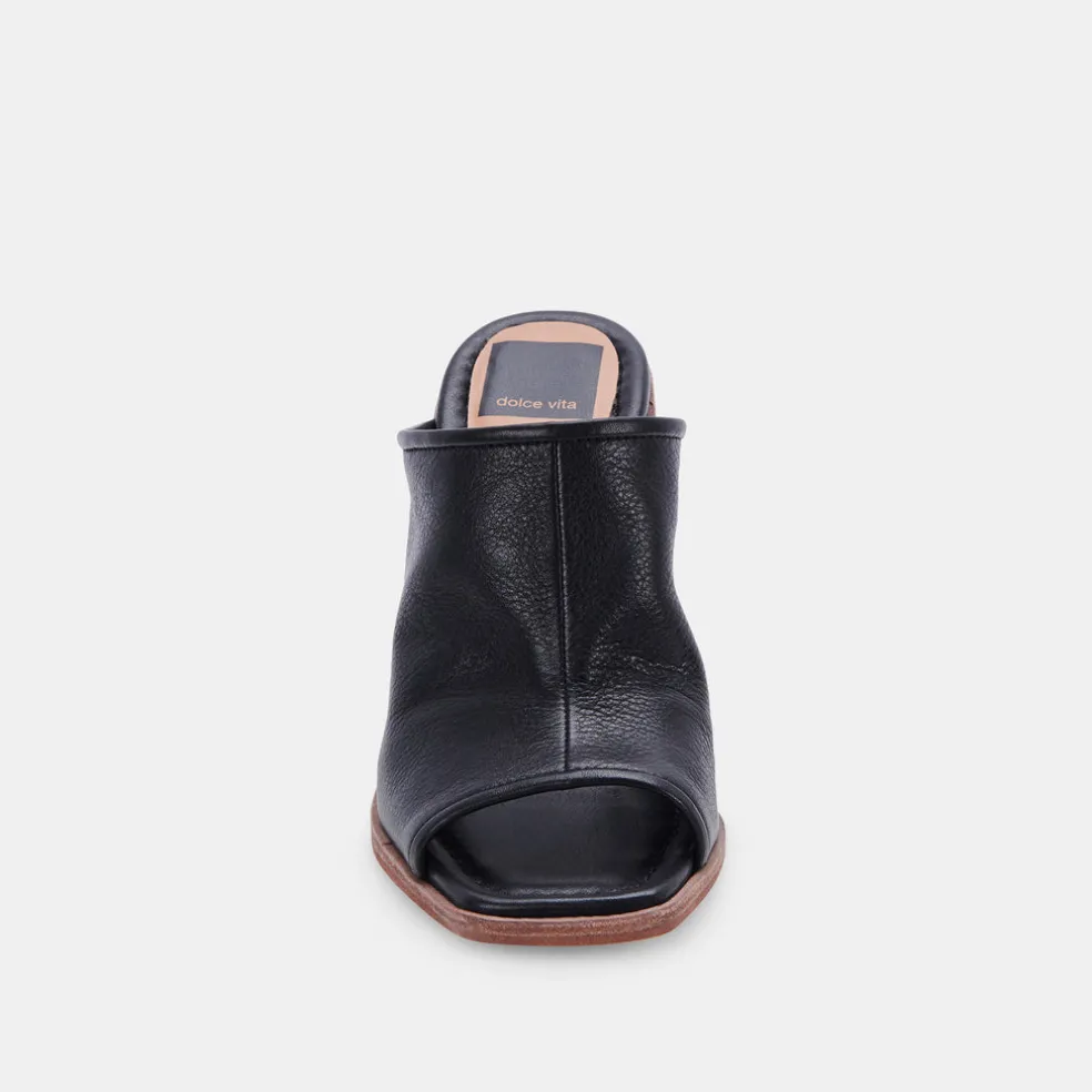 Mavise Heels Onyx Leather