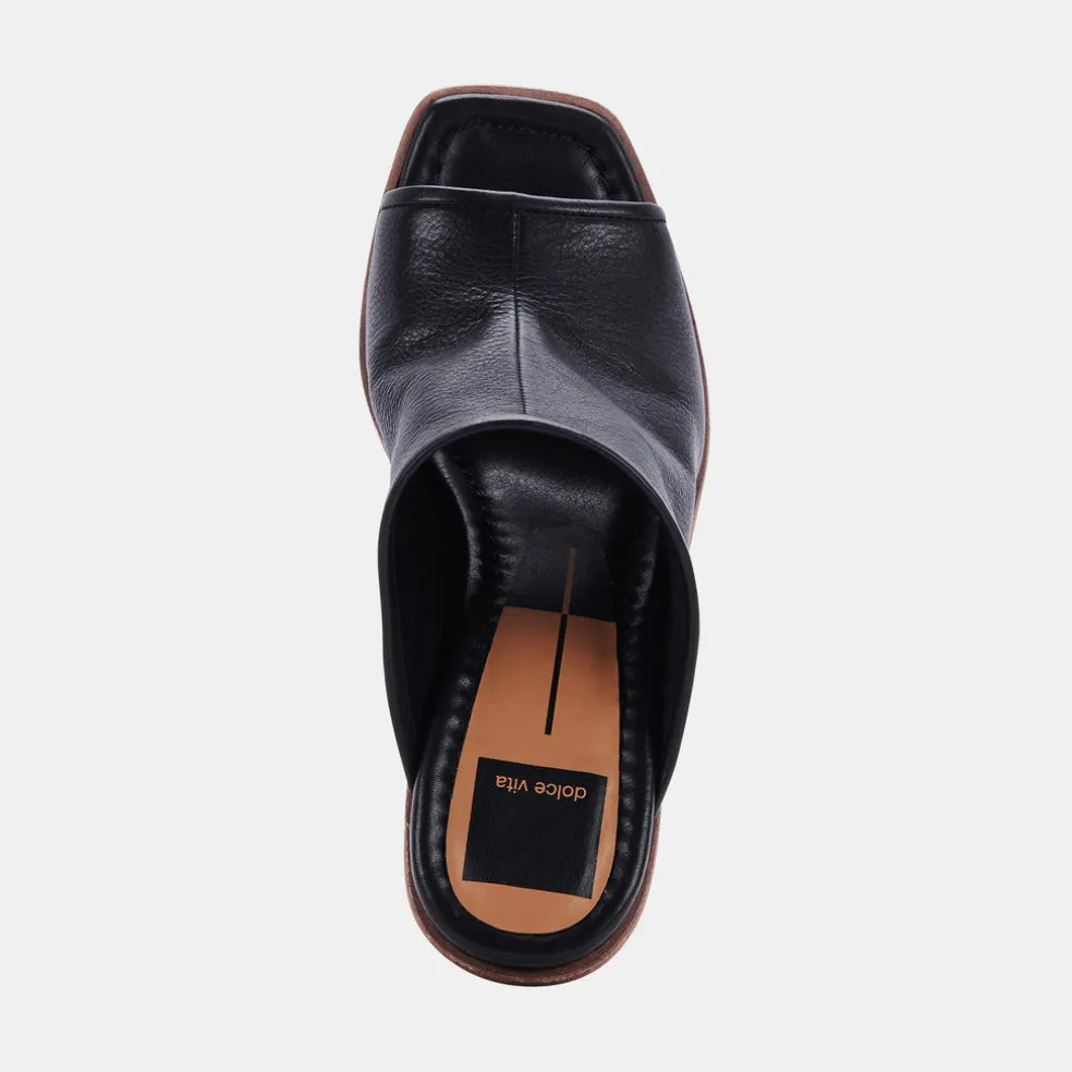 Mavise Heels Onyx Leather