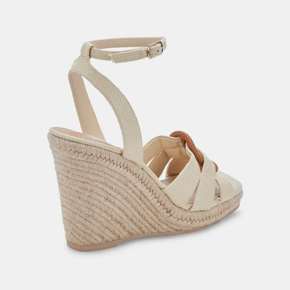 Maze Wedges Wheat Raffia