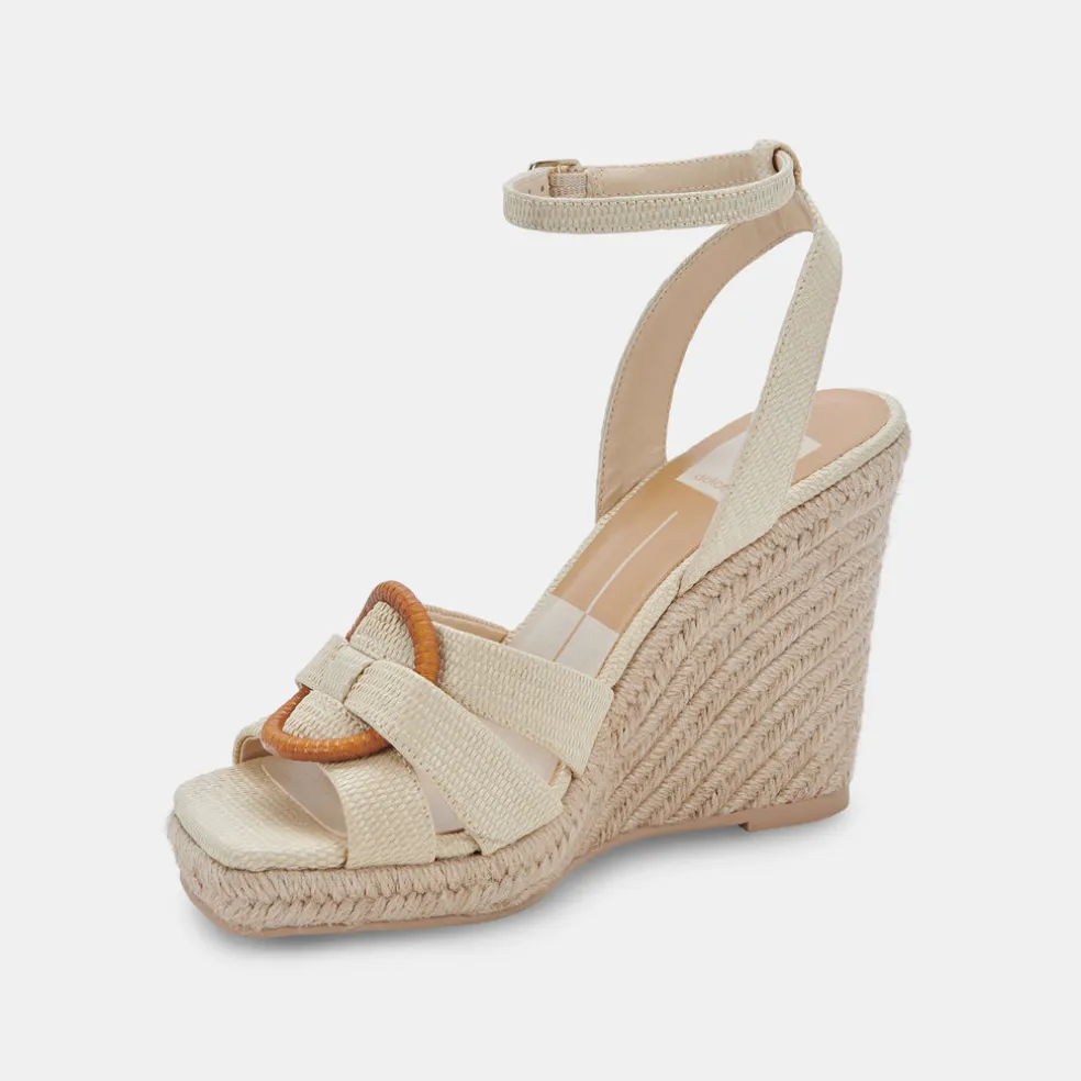 Maze Wedges Wheat Raffia