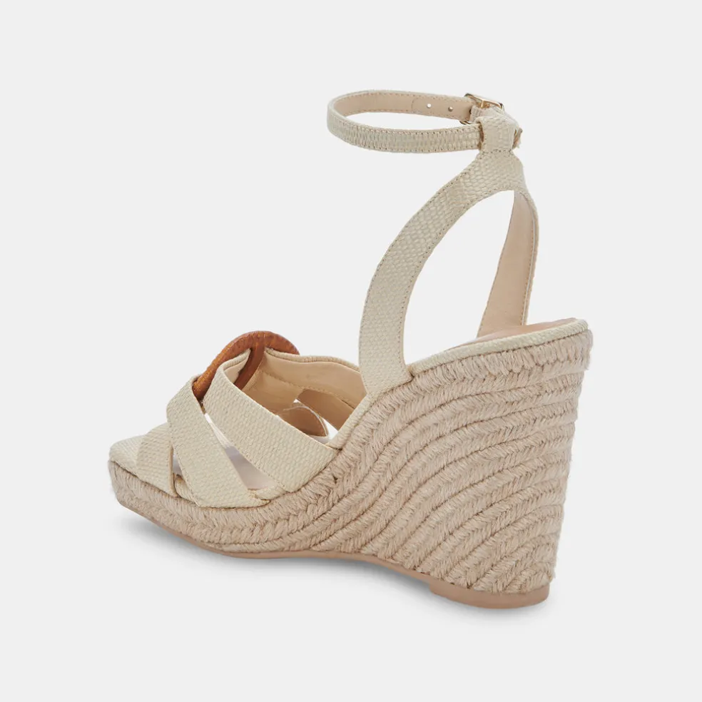 Maze Wedges Wheat Raffia