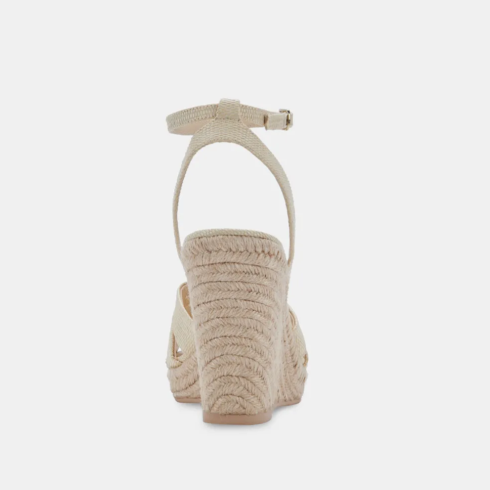 Maze Wedges Wheat Raffia