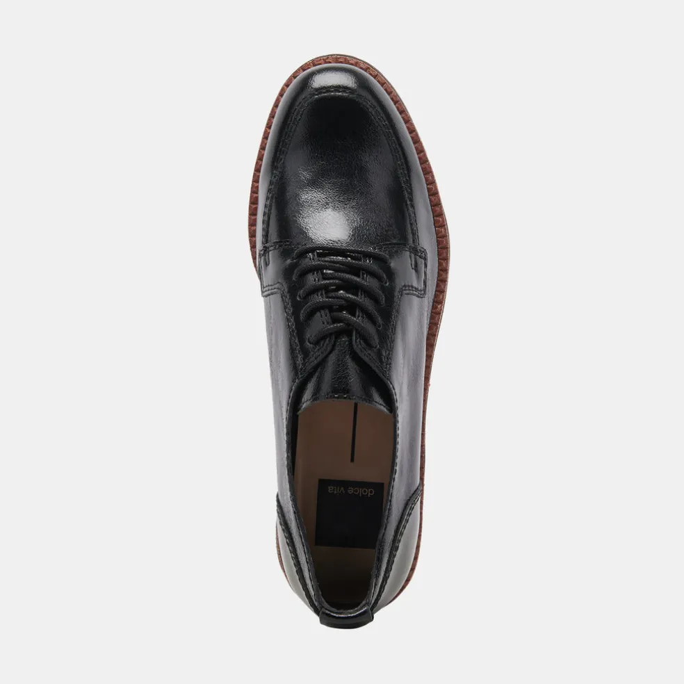 Morna Oxfords Midnight Crinkle Patent