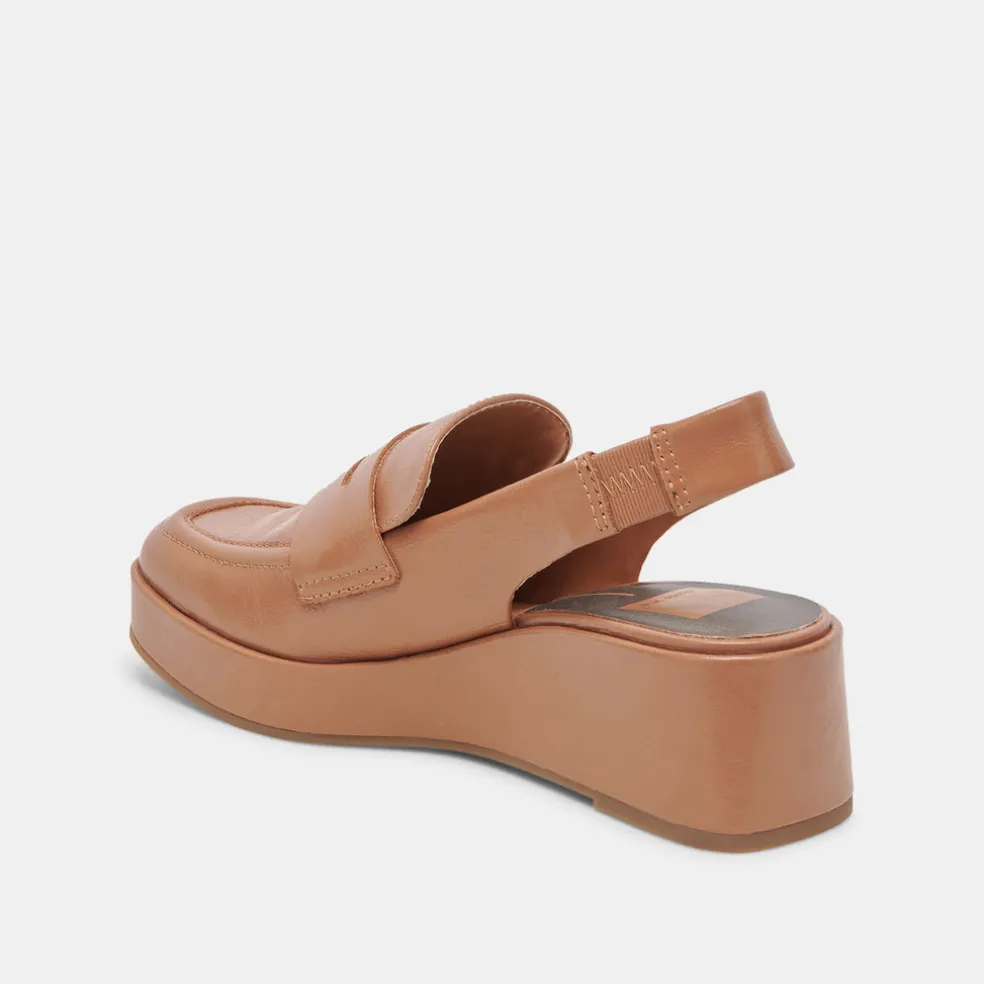 Nada Loafers Brown Crinkle Patent