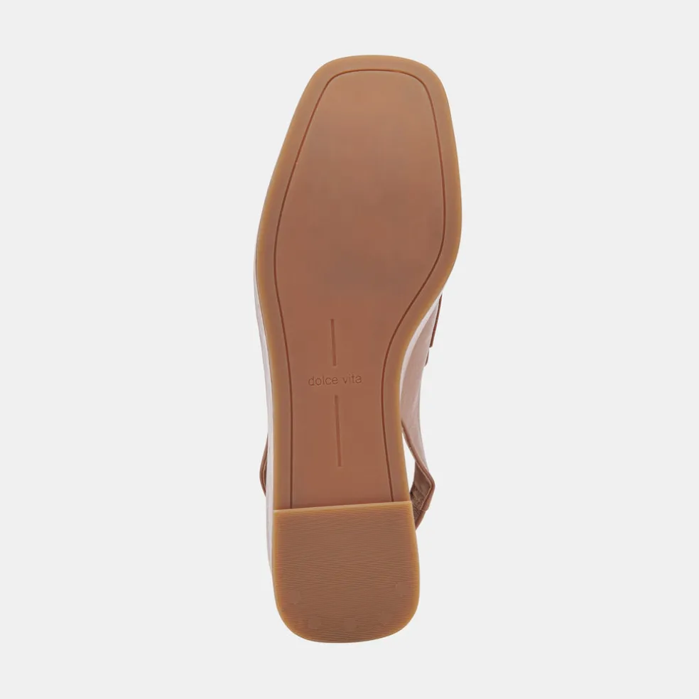 Nada Loafers Brown Crinkle Patent