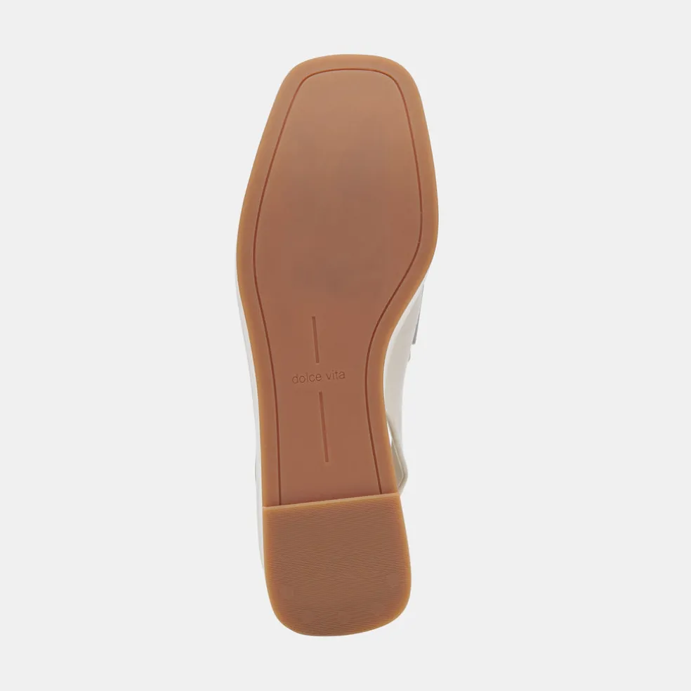 Nada Loafers Ivory Crinkle Patent