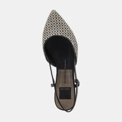 Narah Flats Black Natural Raffia