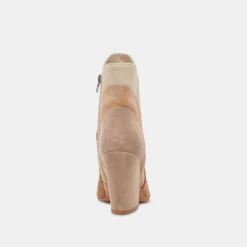Neena Booties Brown Multi Suede