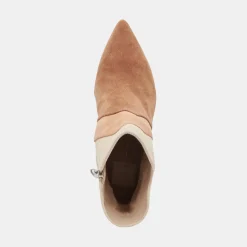 Neena Booties Brown Multi Suede