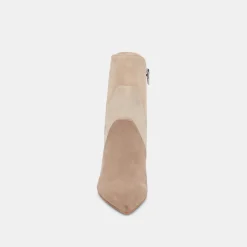 Neena Booties Taupe Multi Suede