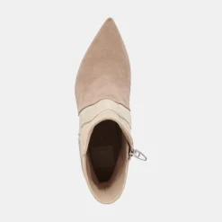 Neena Booties Taupe Multi Suede