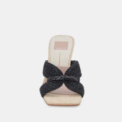 Nitro Heels Black Raffia