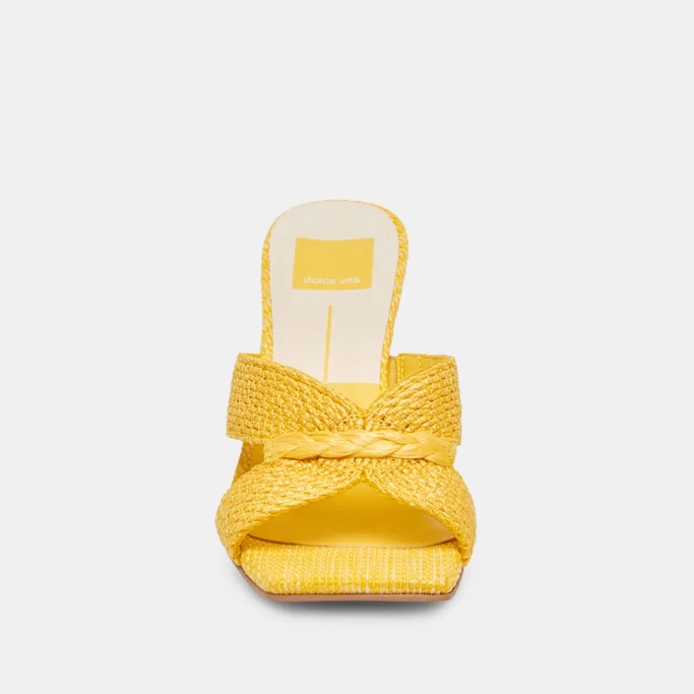 Nitro Heels Yellow Raffia