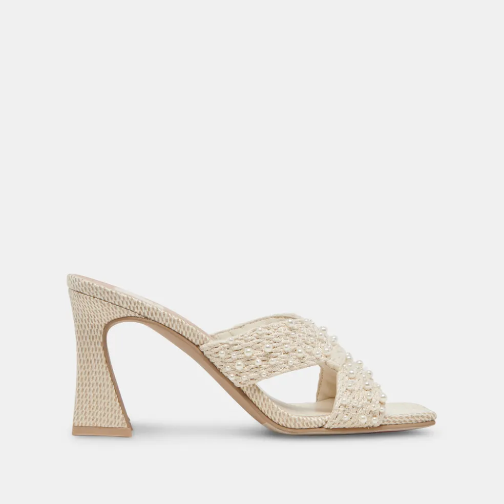Nitro Pearl Heels Vanilla Raffia