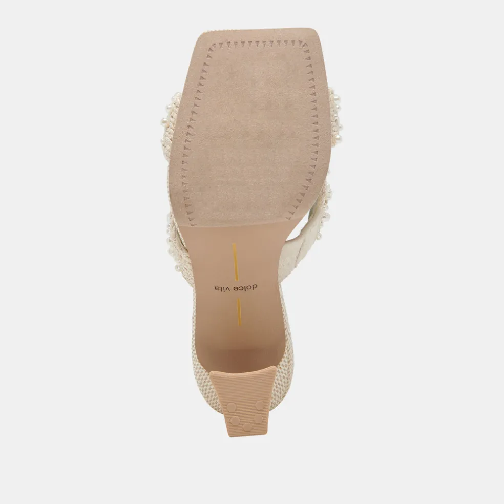 Nitro Pearl Heels Vanilla Raffia