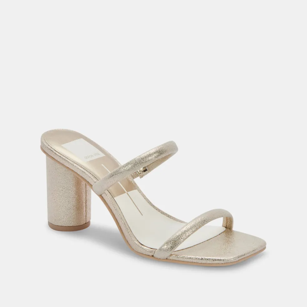 Noles Heels Gold Metallic Stella Suede