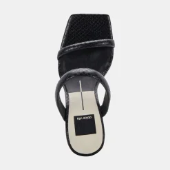 Novah Heels Black Embossed Stella