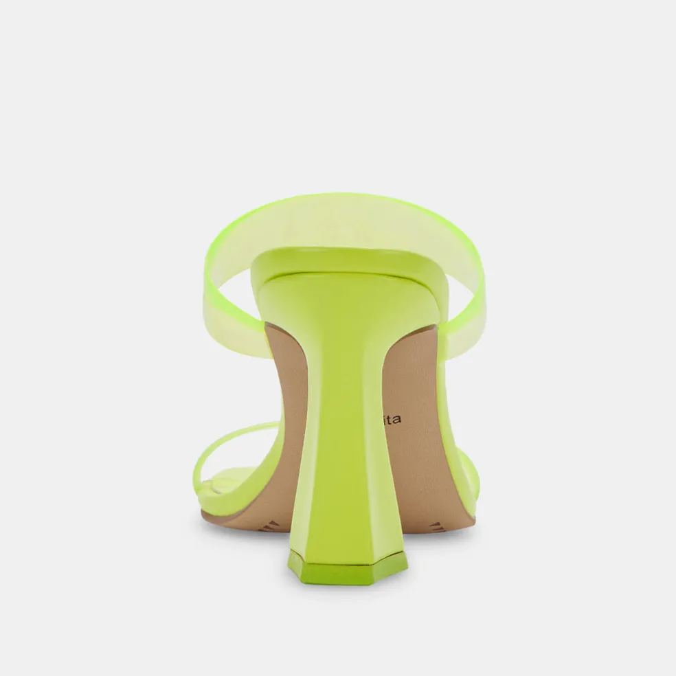 Novah Heels Neon Lime Vinyl