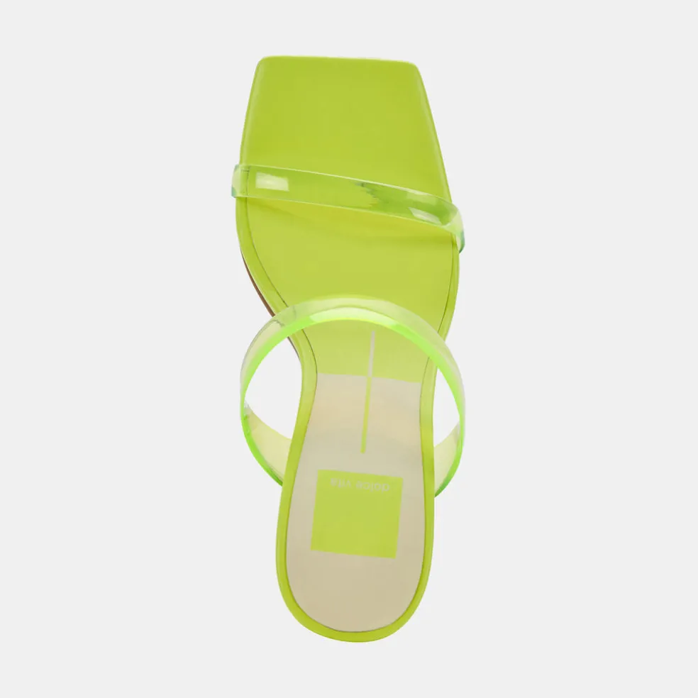 Novah Heels Neon Lime Vinyl