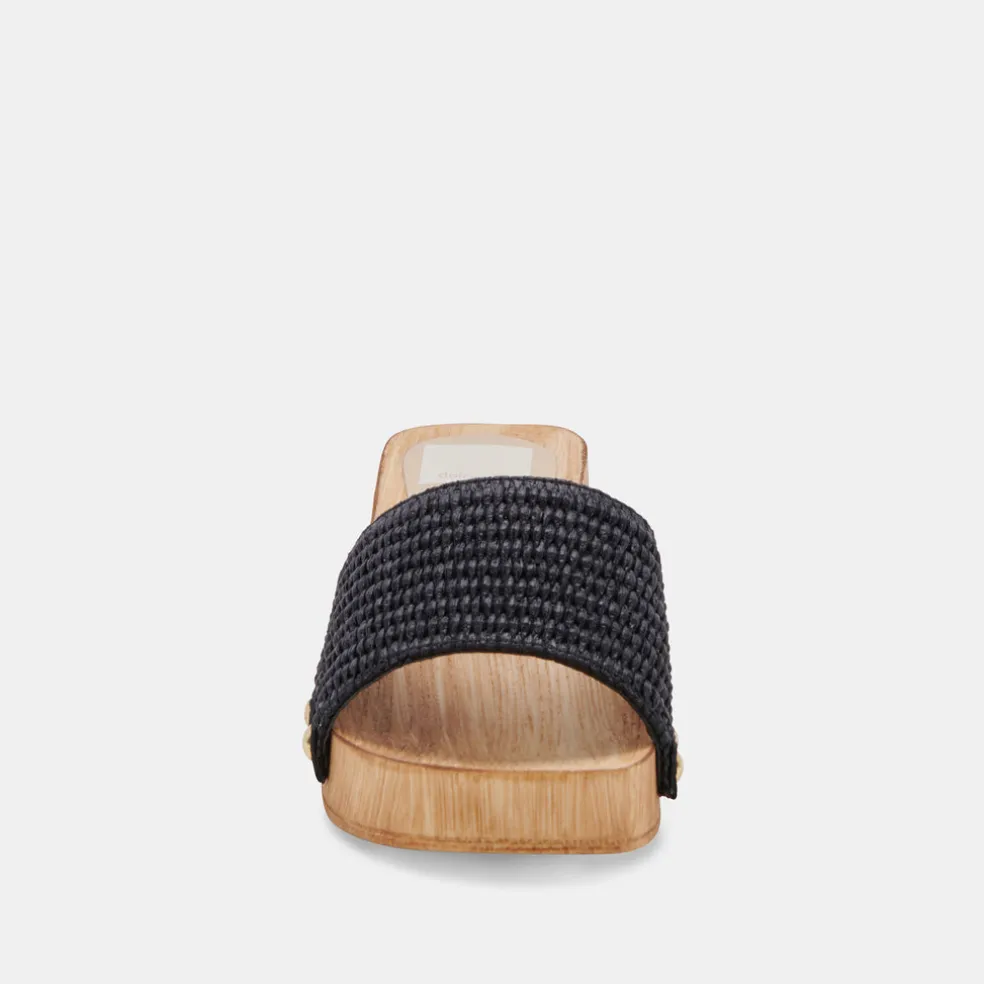 Oakley Heels Black Raffia