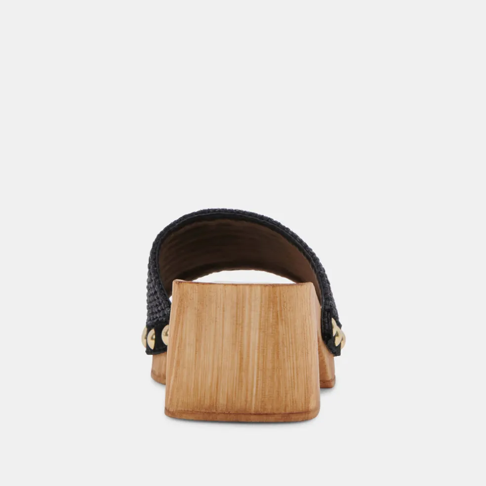 Oakley Heels Black Raffia