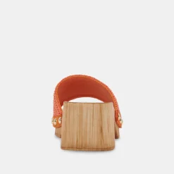 Oakley Heels Orange Raffia