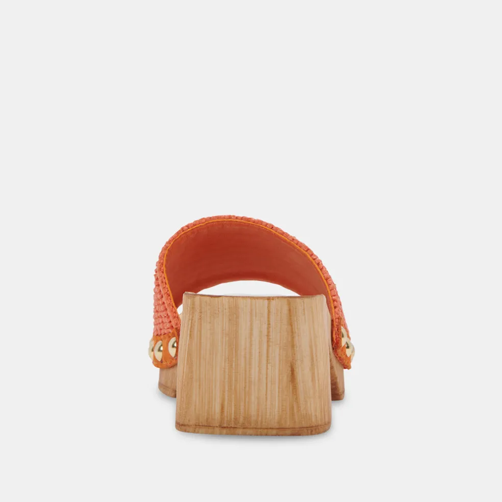 Oakley Heels Orange Raffia