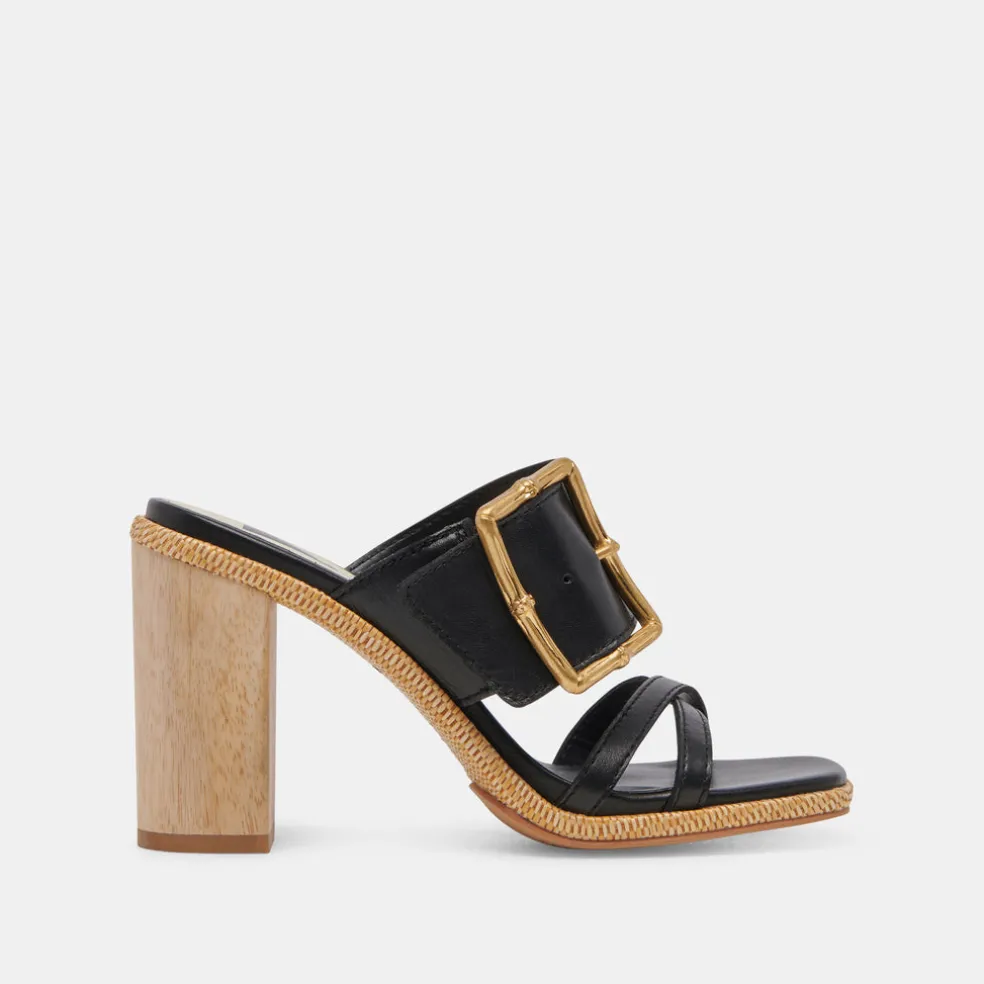 Onnie Heels Black Leather